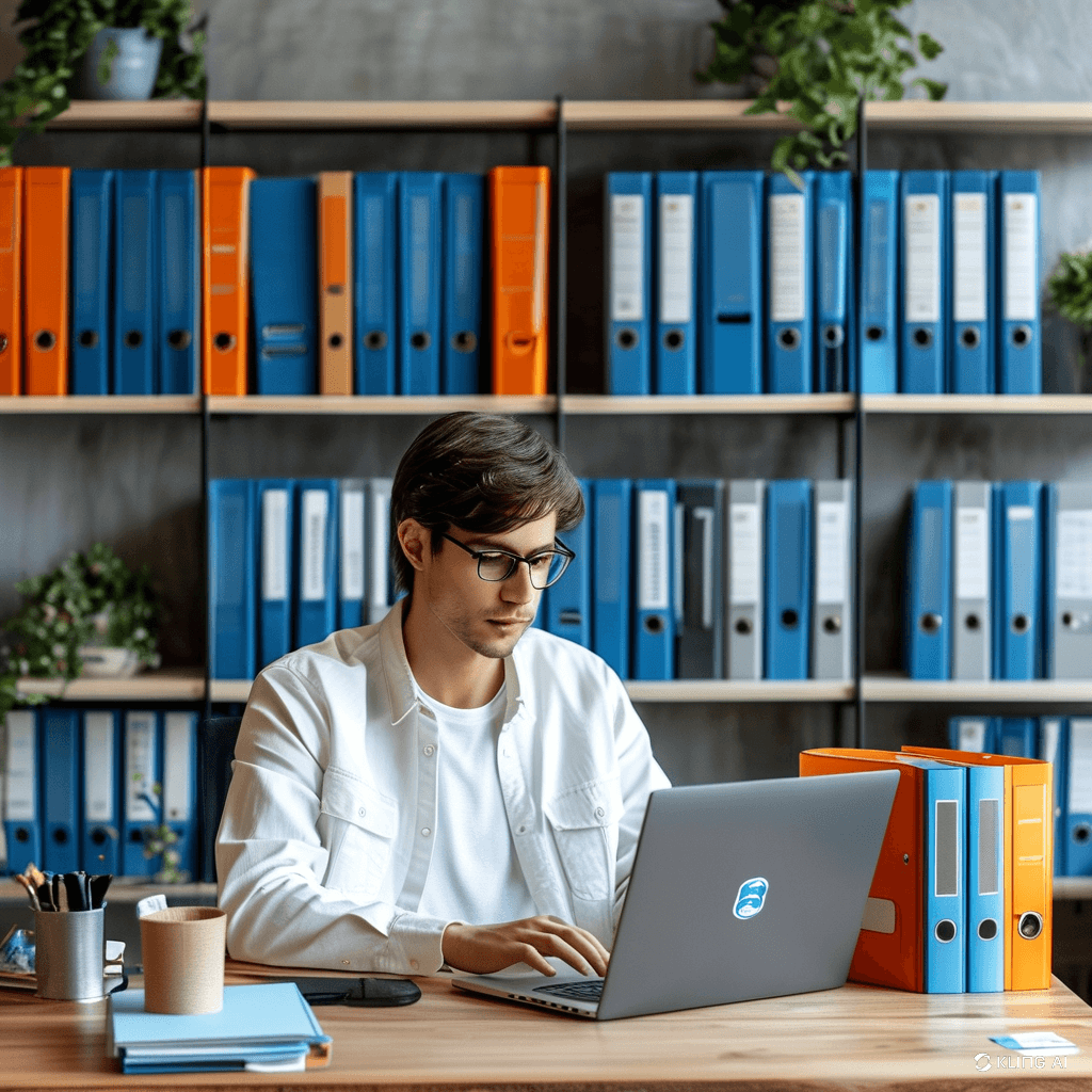 Expert en pilotage d’entreprise travaillant sur un ordinateur portable avec des dossiers colorés, symbolisant l’accompagnement Rivalis en gestion et rentabilité, DG Conseil 33, Bordeaux, Gironde. Expert en pilotage d’entreprise travaillant sur un ordinateur portable avec des dossiers colorés, symbolisant l’accompagnement Rivalis en gestion et rentabilité, DG Conseil 33, Bordeaux, Gironde.