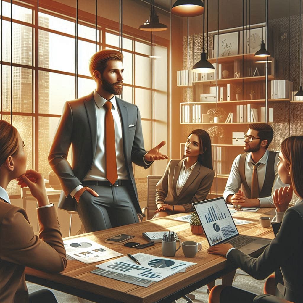 Réunion professionnelle illustrant un conseiller en gestion pilotant des dirigeants de TPE/PME vers la rentabilité avec la méthode Rivalis, Bordeaux, Gironde, DG Conseil 33.