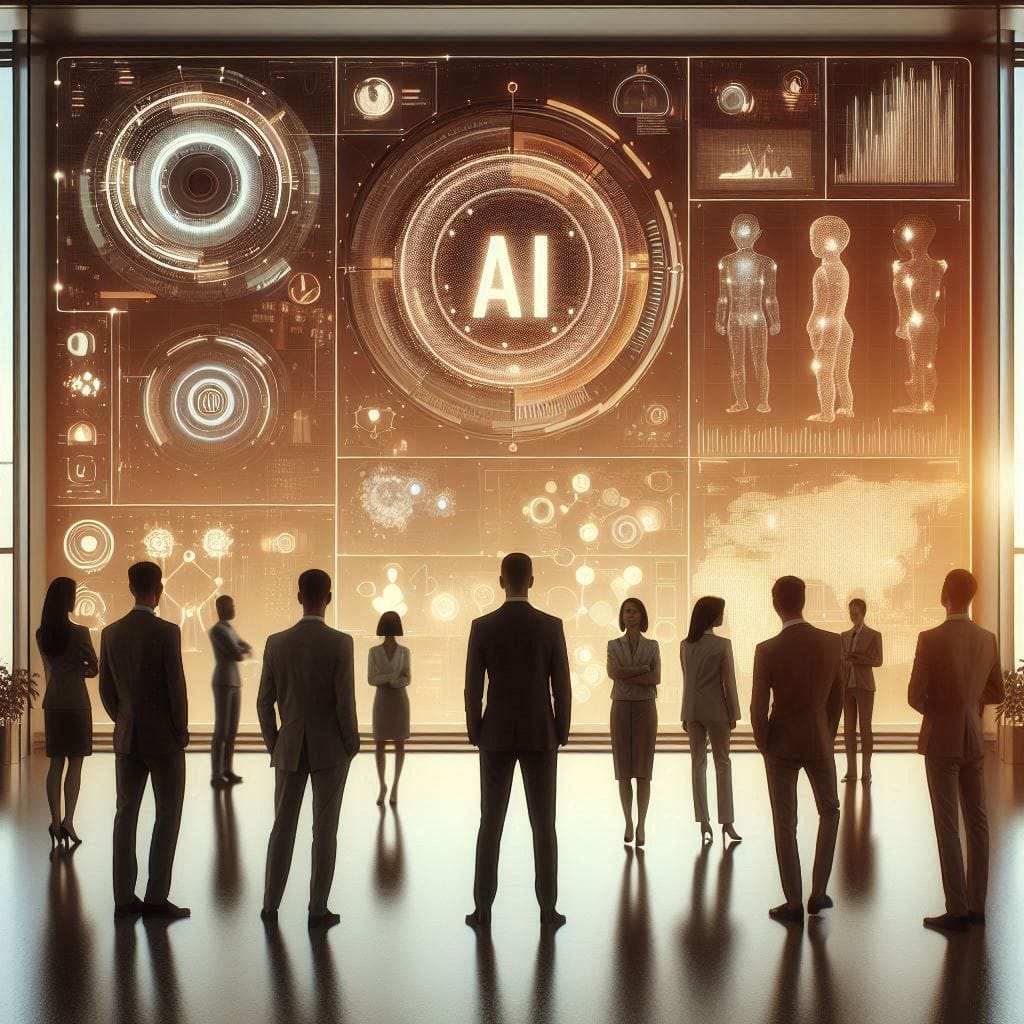 Professionnels analysant des données de gestion d’entreprise avec l’IA, symbolisant le pilotage d’entreprise, la rentabilité, et l’accompagnement des dirigeants par DG Conseil 33, méthode Rivalis, Bordeaux et Gironde.