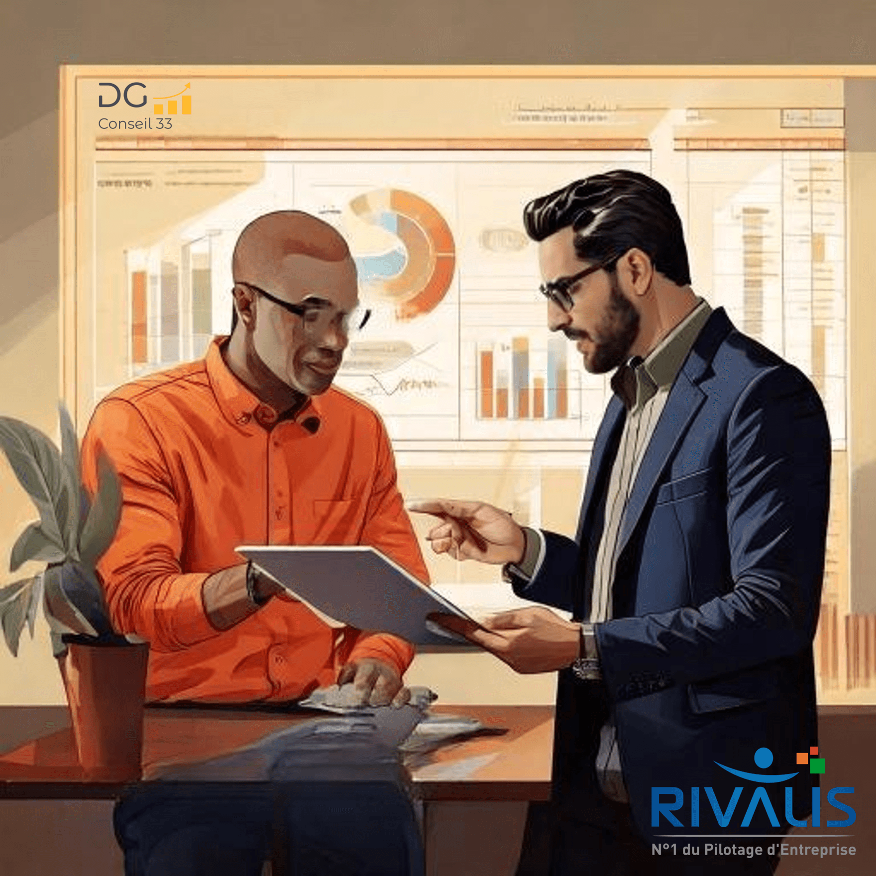Un conseiller Rivalis de DG Conseil 33 à Bordeaux accompagne un artisan en gestion et pilotage d'entreprise