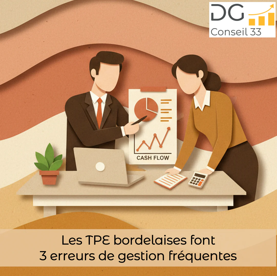 deux dirigeants analysant graphique cash flow pilotage entreprise accompagnement dirigeants bordeaux gironde rentabilite