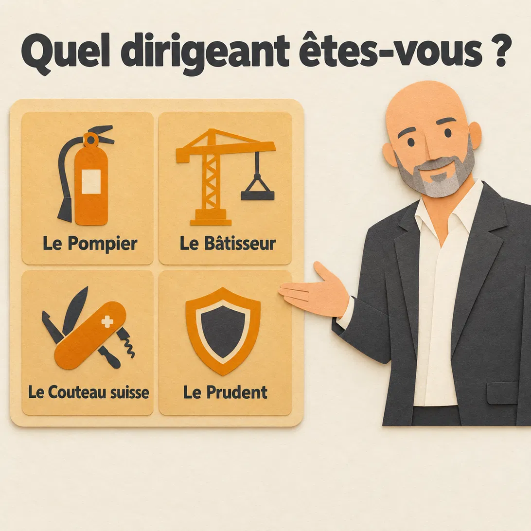 Conseiller en gestion accompagnant un dirigeant de TPE avec roue des profils de dirigeant pour améliorer le pilotage d’entreprise la rentabilité et la trésorerie